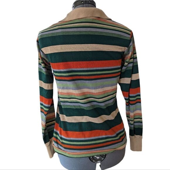 Vintage JCPENNEY‎ striped long sleeve polo shirt - Picture 4 of 5